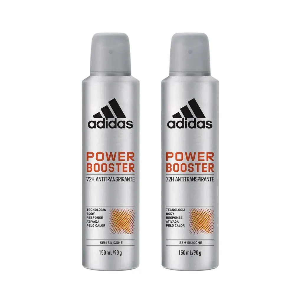 Desodorante Aero Adidas 150ml Masc Power Booster - 2un