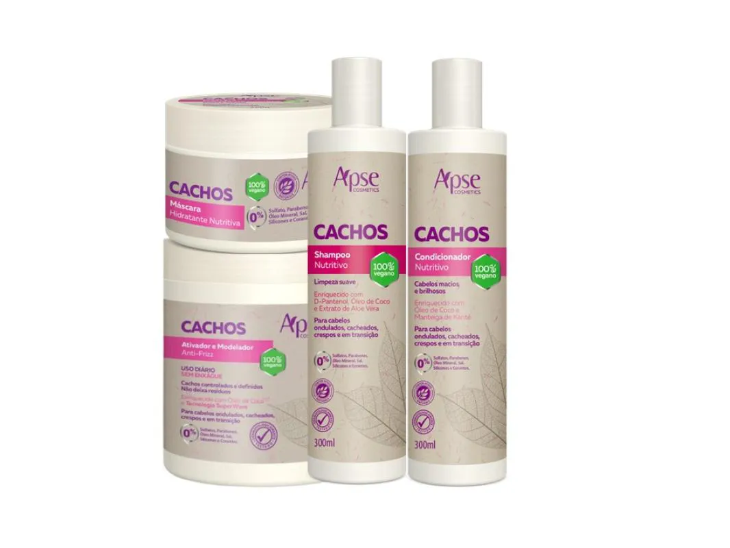 Kit Sos Cachos Shampoo, Condicionador, Máscara E Ativador