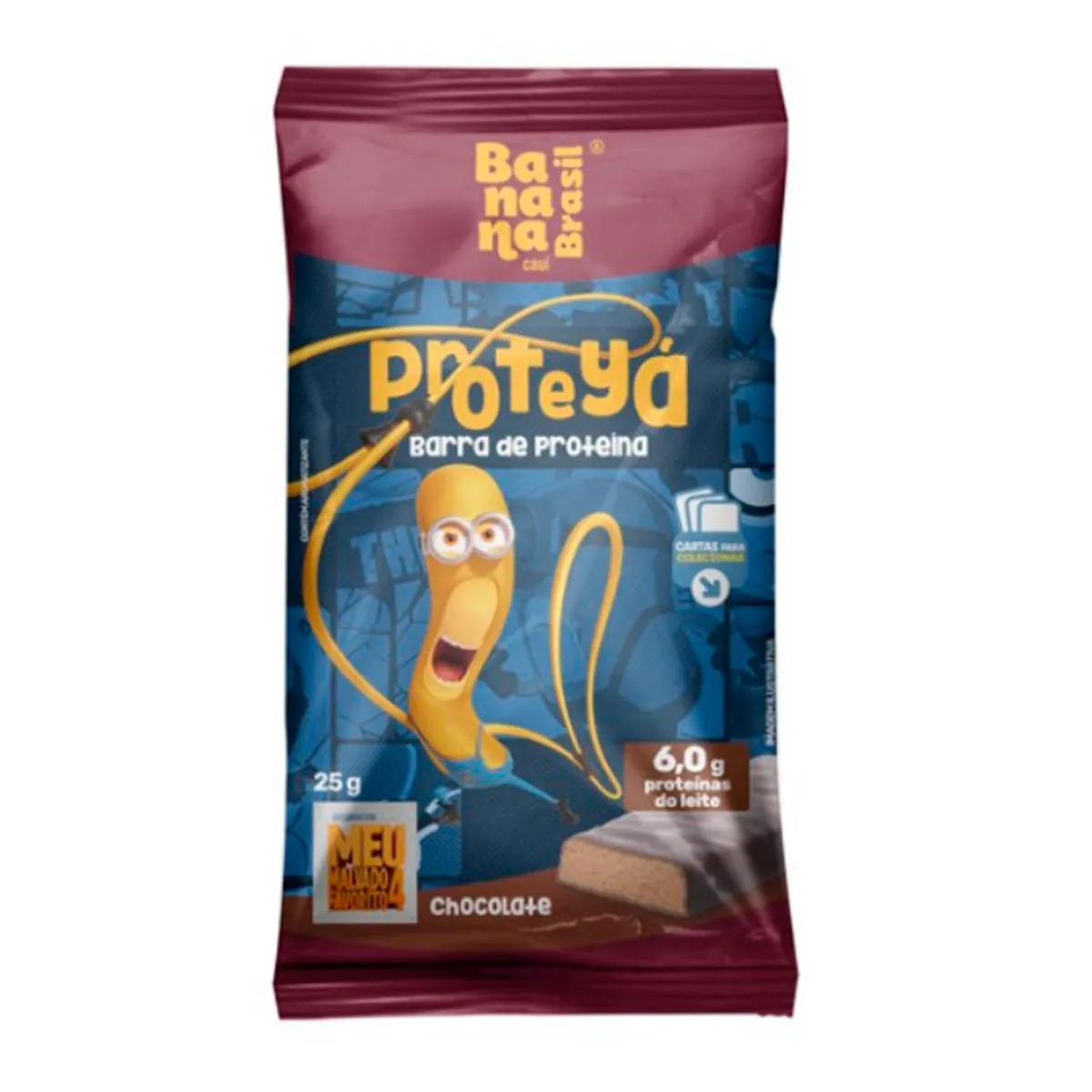 Barra de Proteína Banana Brasil Proteyá Chocolate 25g