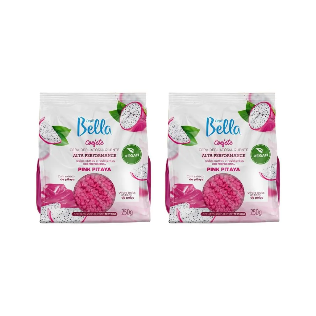 Depilatorio Depil Bella Cera Confete 250g Pink - Kit C/ 2un
