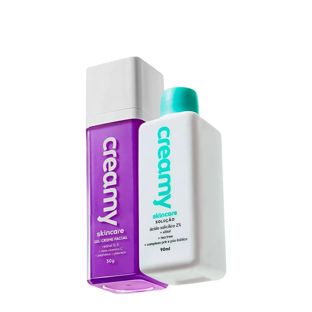 Kit Creamy Ácido Salicílico Solução Tônica Antiacne e Gel-creme Retinol 0,3 (2 Produtos)