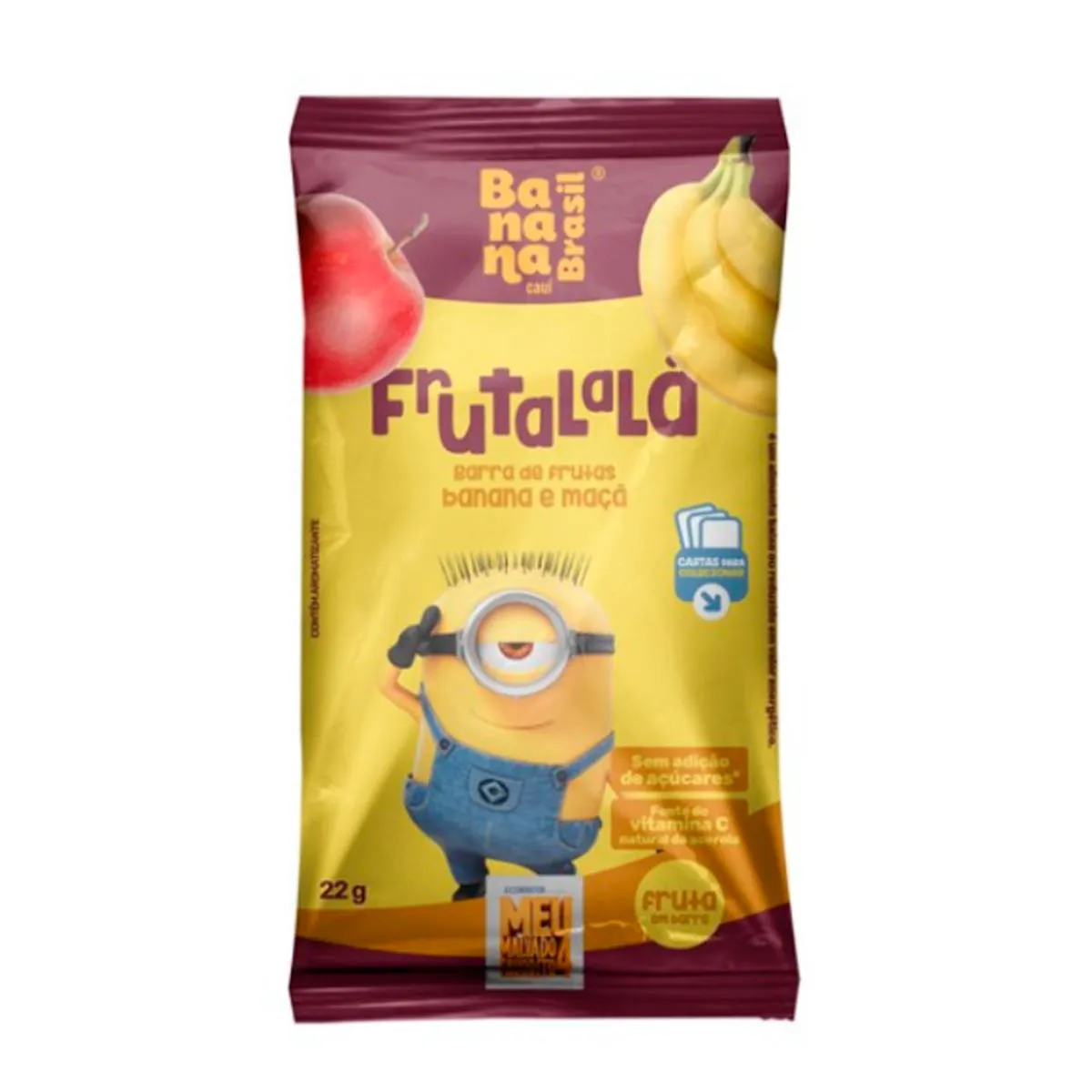 Barra de Frutas Frutalalá Banana Brasil Banana e Maçã 22g