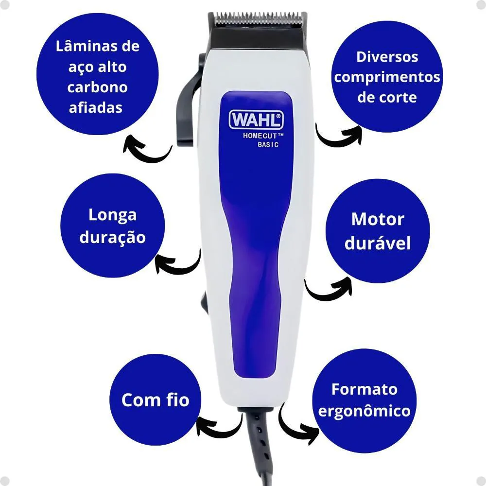 Máquina de Corte Wahl Homecut Basic 14 Pieces 220v