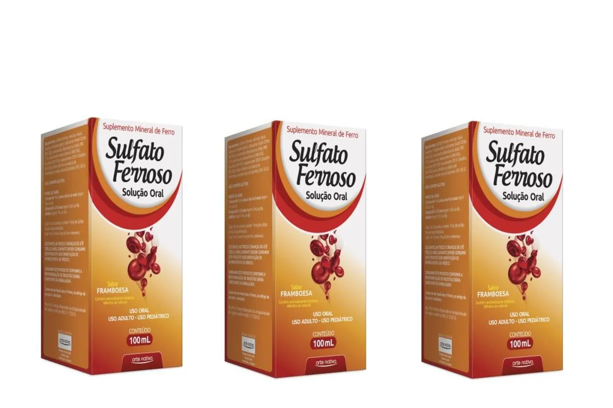 Kit C/3 Sulfato Ferroso Solução 100Ml - Arte Nativa
