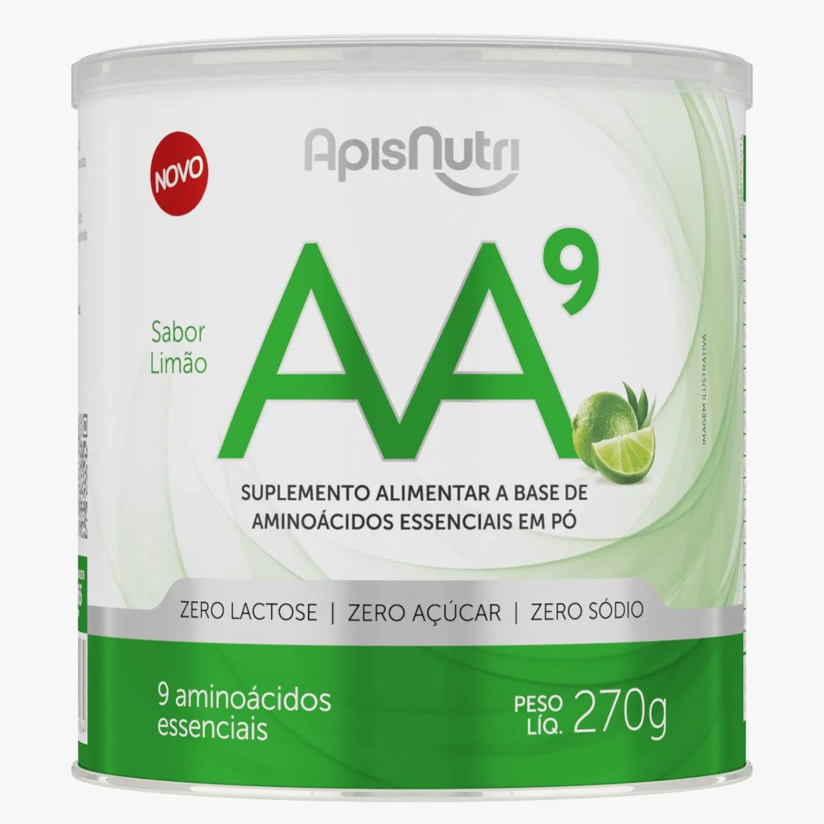 Aa9 Aminoácidos Essenciais 270 Gramas Zero Açúcar Apisnutri