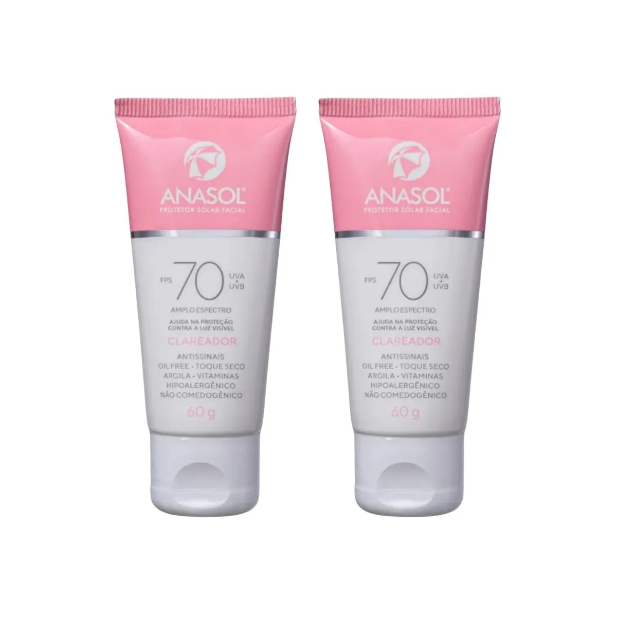 Kit C2 Protetor Facial Fps70 Clareador 60g – Anasol