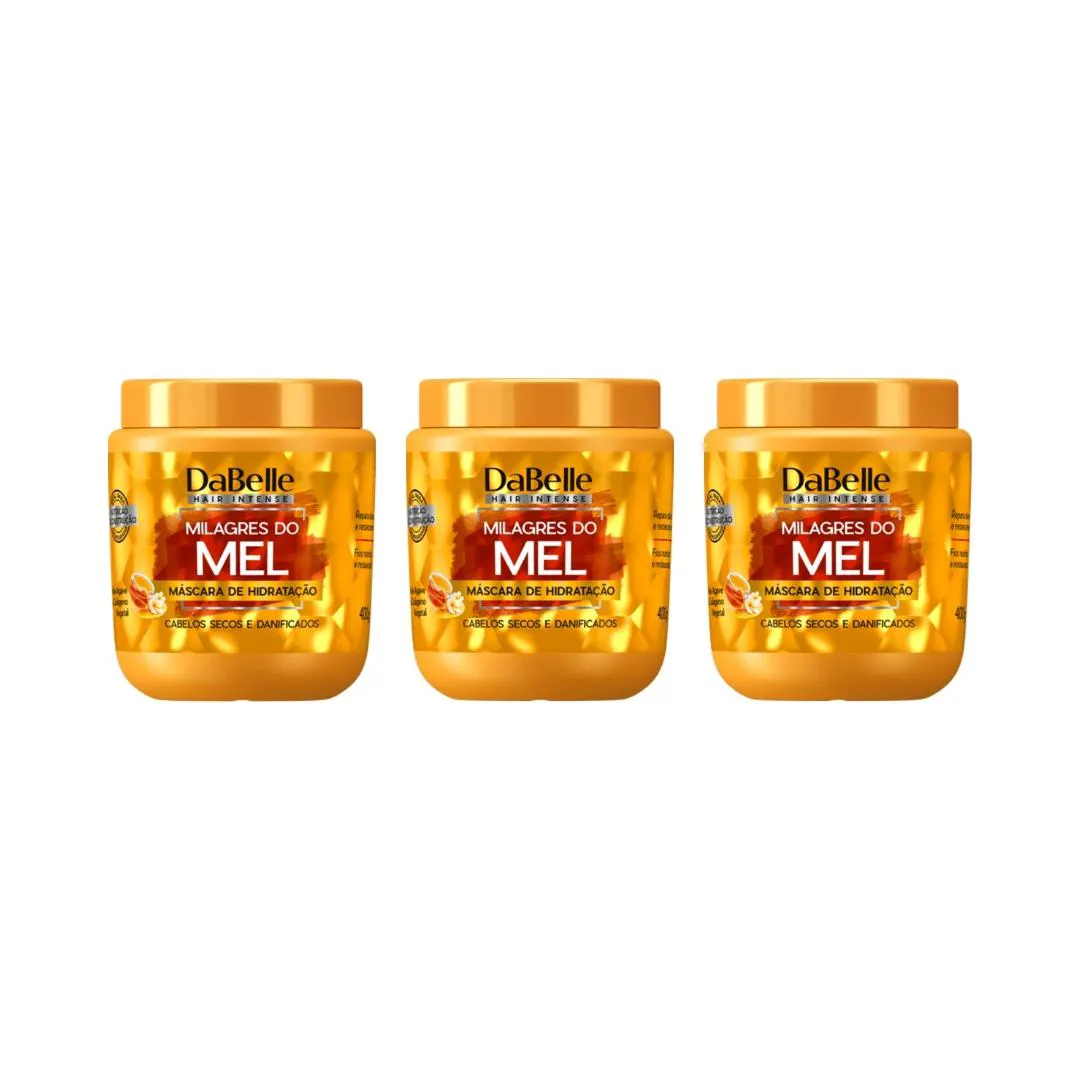 Mascara Dabelle 400g Milagres do Mel - Kit C / 3un