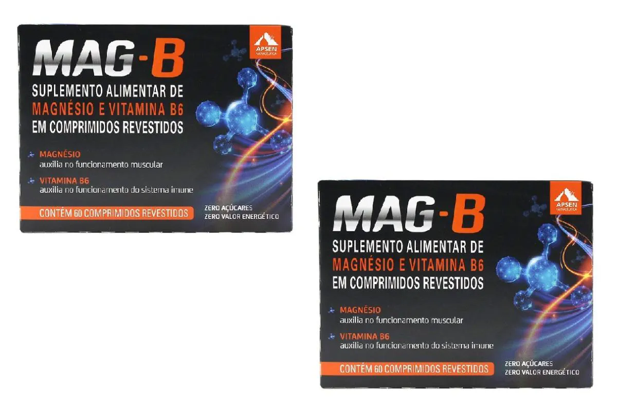 Mag-b Kit C/2 Caixas C/60 comprimidos Cada