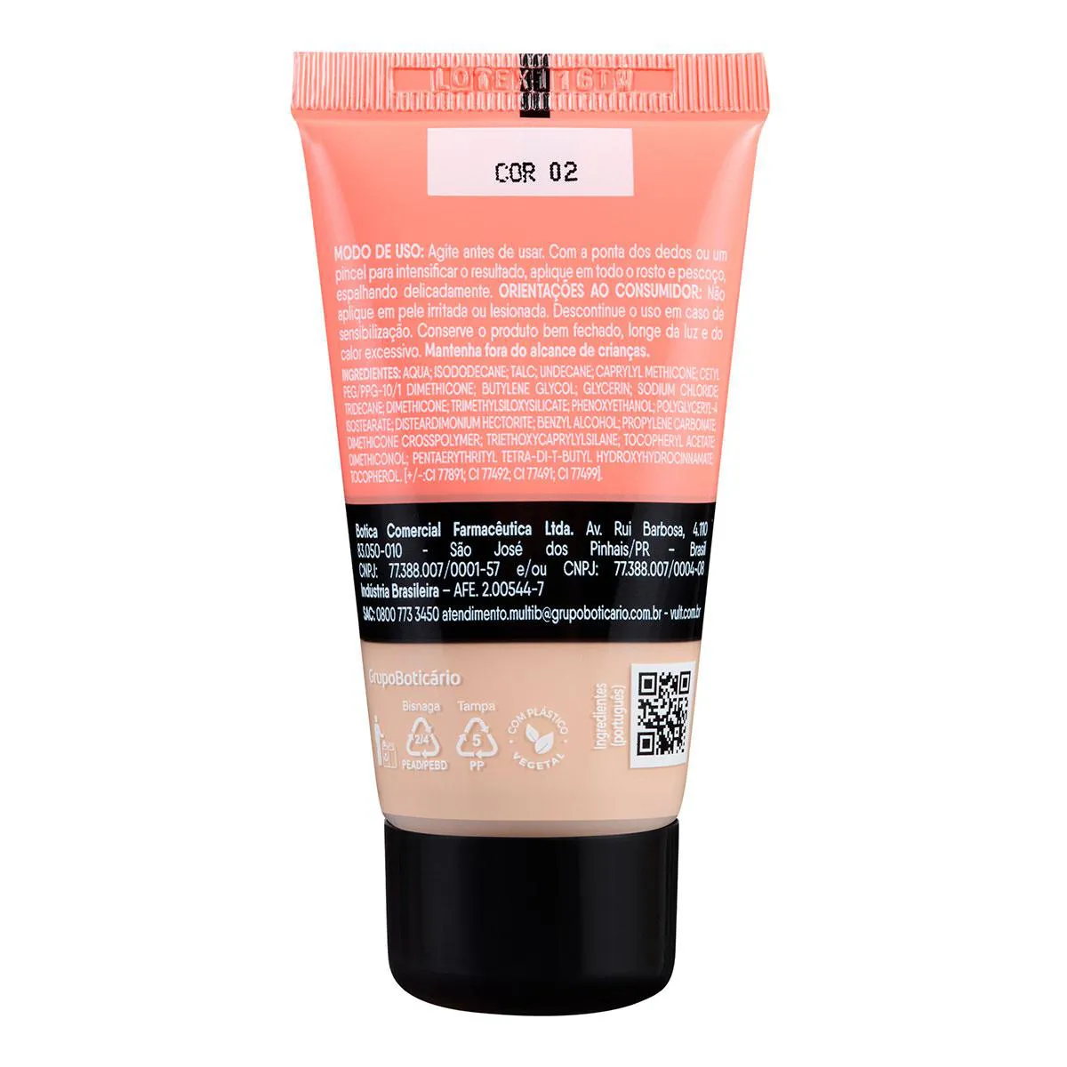Base Líquida Vult Hidraluronic Matte 26ml - Cor V120