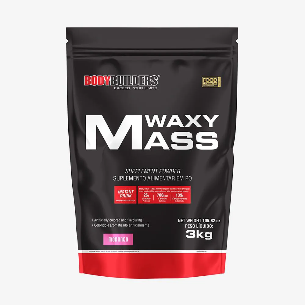 Hipercalórico Waxy Mass 3kg (refil) – Bodybuilders Morang