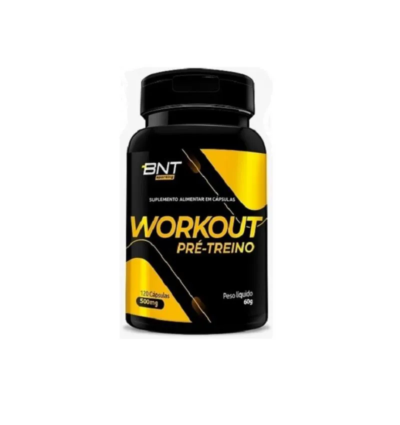 Workout Pré-Treino C/ Mix Energético 500Mg (120Cápsulas) - Padrão: Único