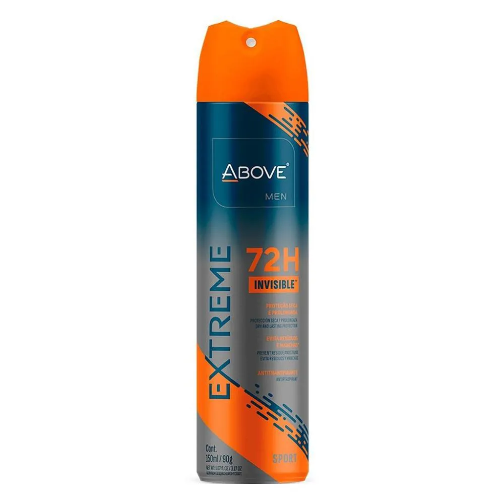 Desodorante Above Aerosol Men Extreme Sport Invisible 150ml/ 90g