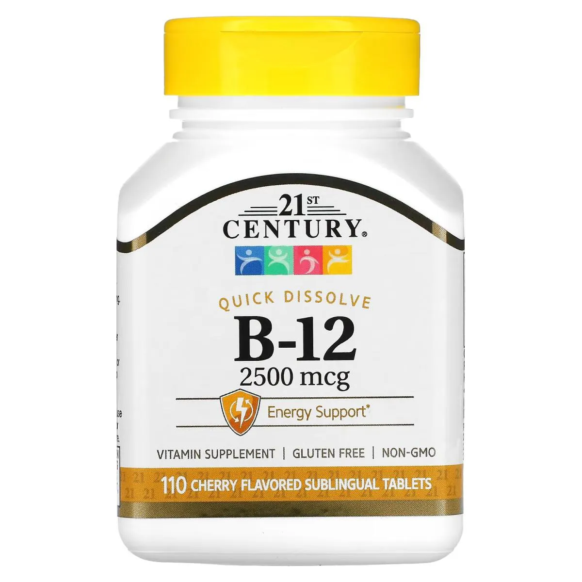 Vitamina B12 2500 Mcg 110 comprimidos Sublinguais 21st Century