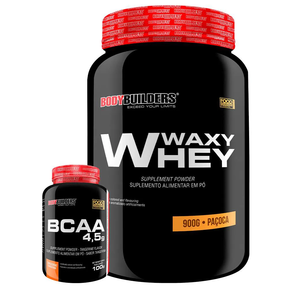Kit Waxy Whey 900g + Bcaa 100g - Bodybuilders Paçoca