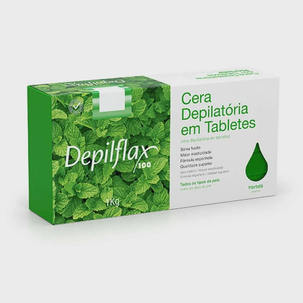 Kit 4 Ceras Depilatória Quente Hortelã 1 Kg