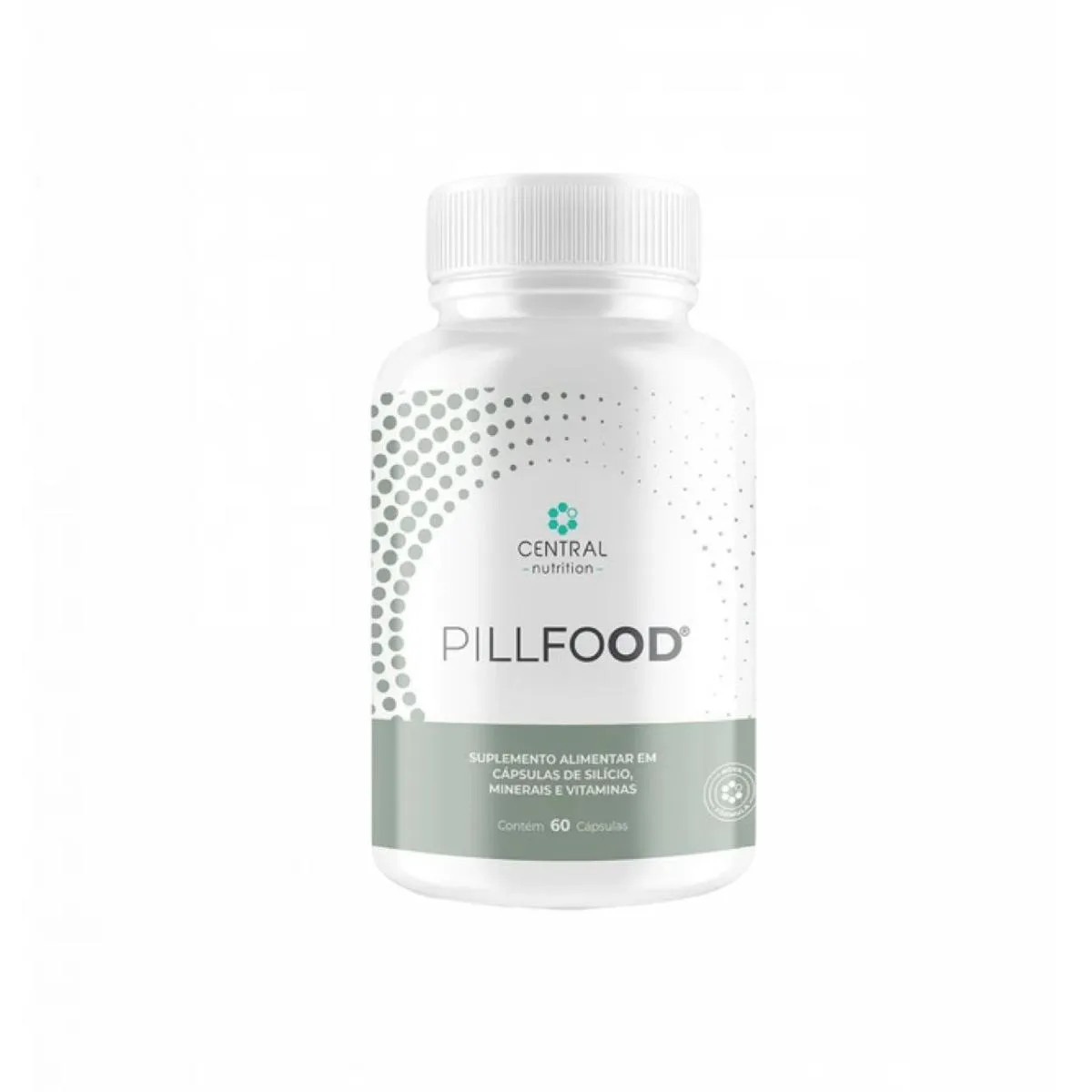 Pillfood- Silício Orgânico- Central Nutrition- 60 Cápsulas. sem Sabor