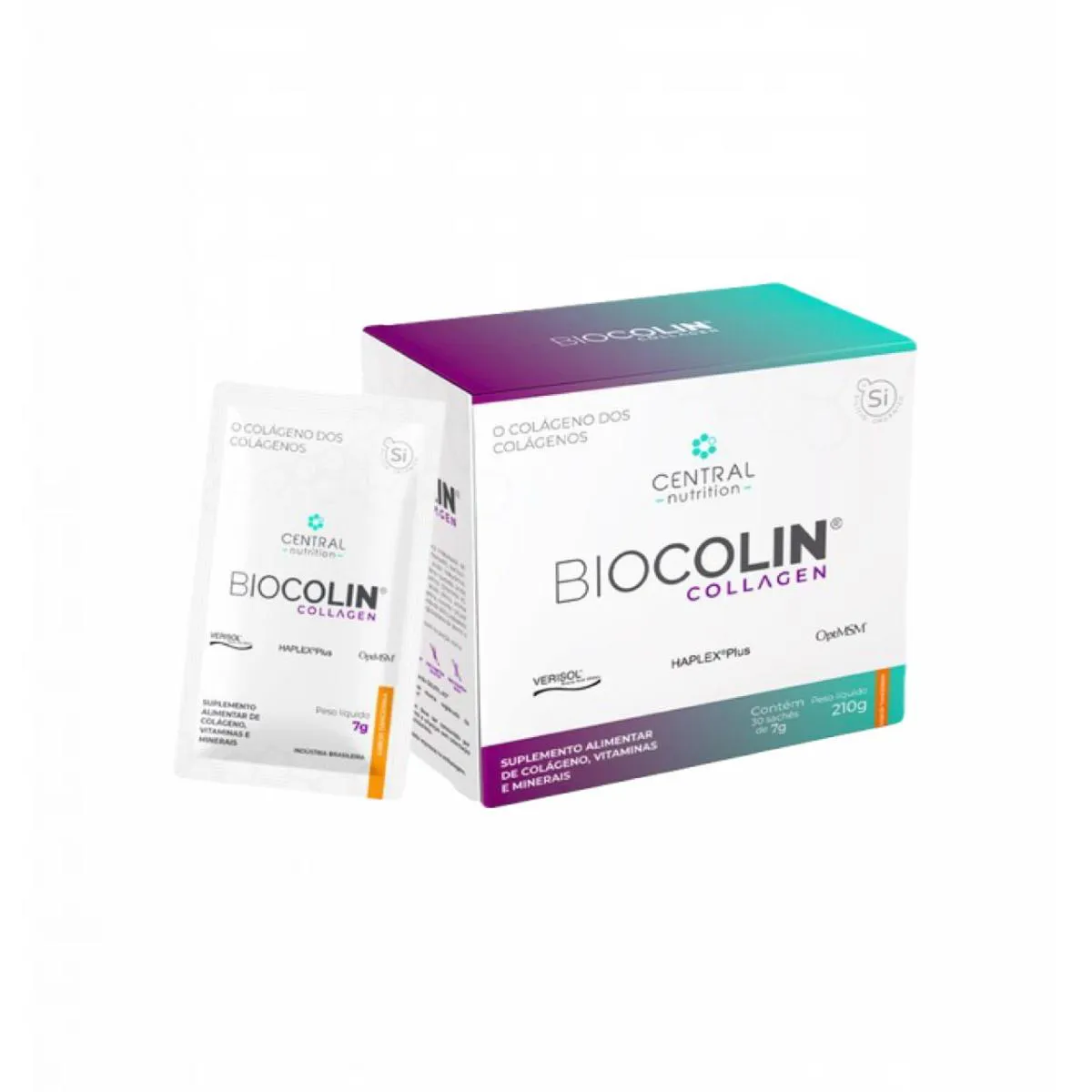 Biocolin Collagen - Central Nutrition - Tangerina 30 Sachês