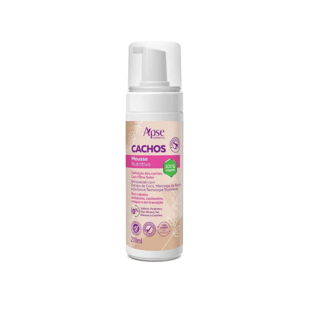Mousse Capilar Apse Nutritivo Cachos 210ml
