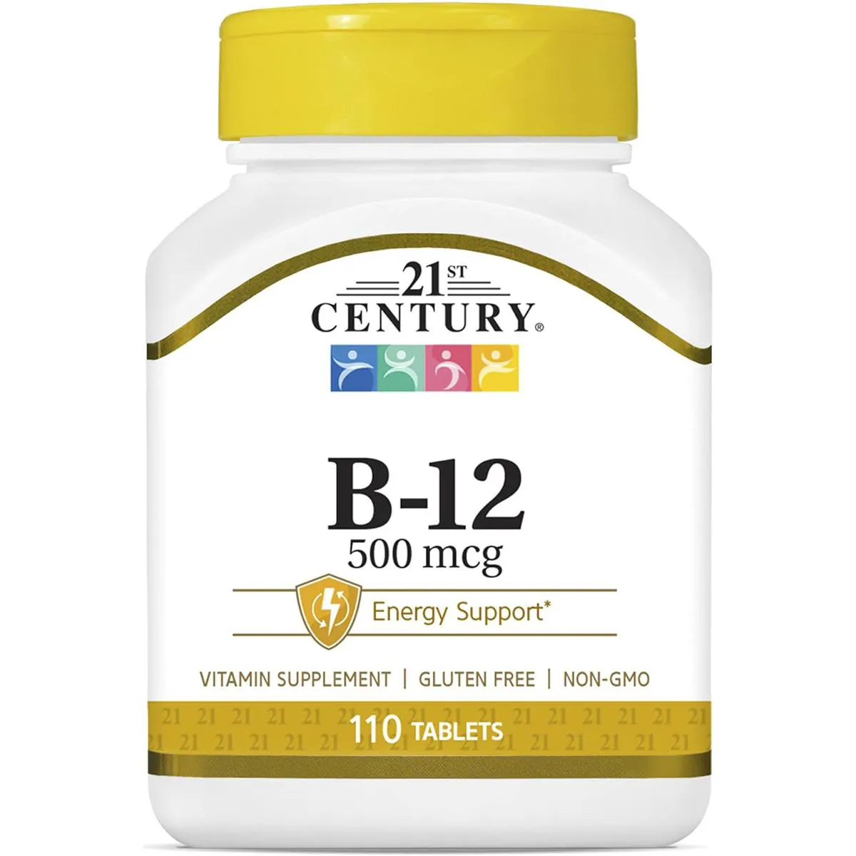 Vitamina B12 500mcg 110 Tabletes 21st Century