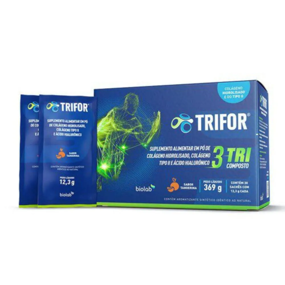 Trifor Suplemento Alimentar Colágeno Tangerina 30 Sach 12,3g