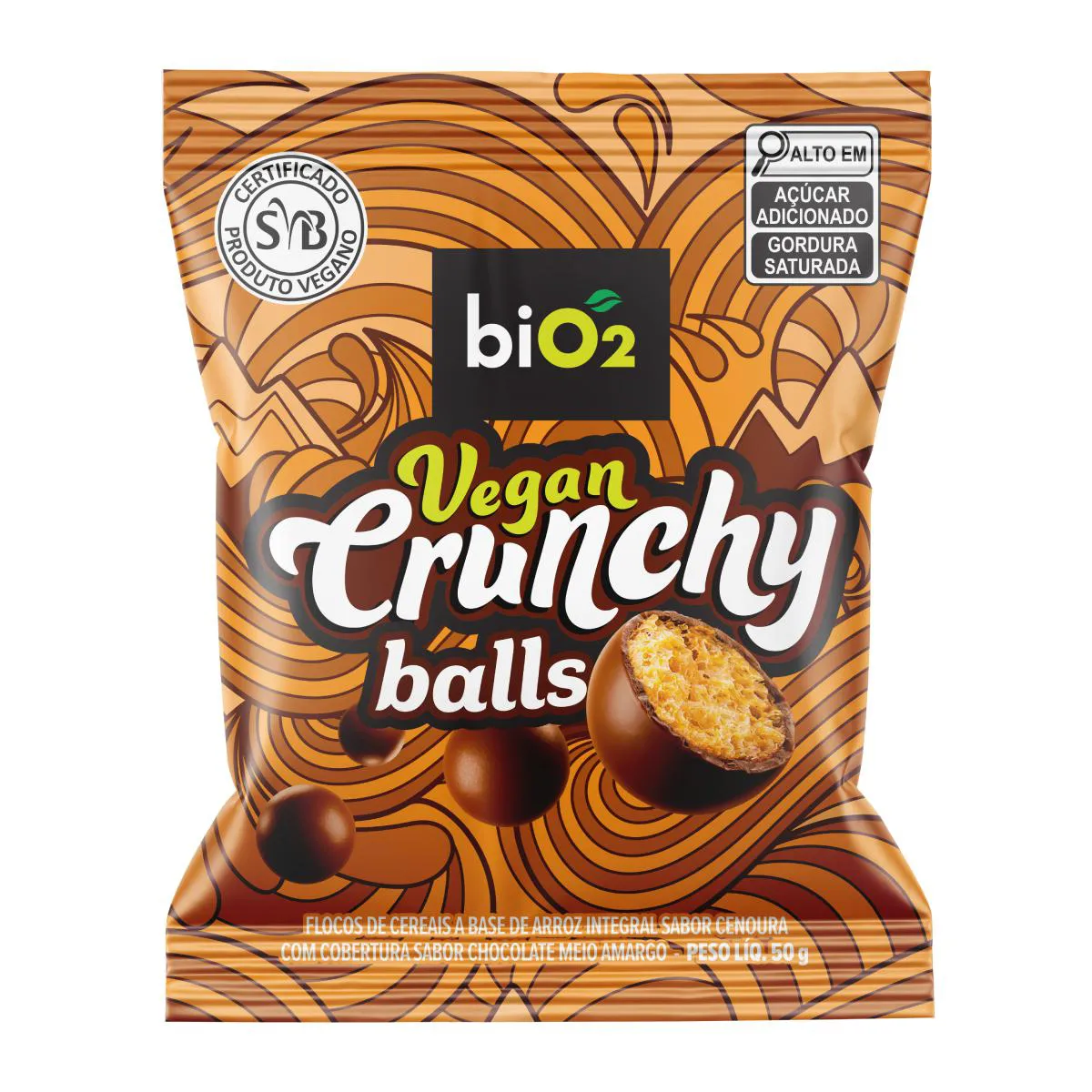 Flocos de Cereais Crunchy Balls biO2 Vegan 50g