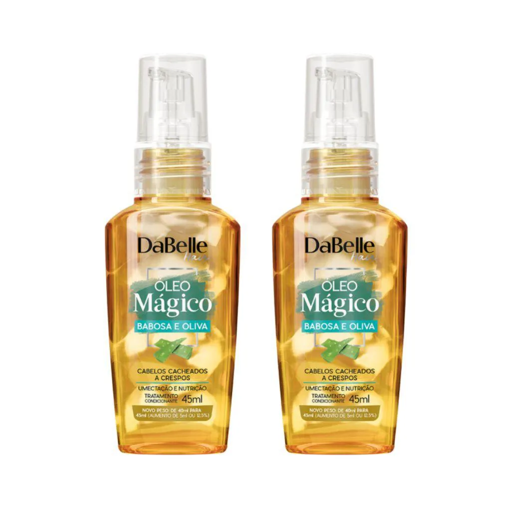 Oleo Capilar Dabelle 45ml Magico Babosa / Oliva - Kit C / 2un