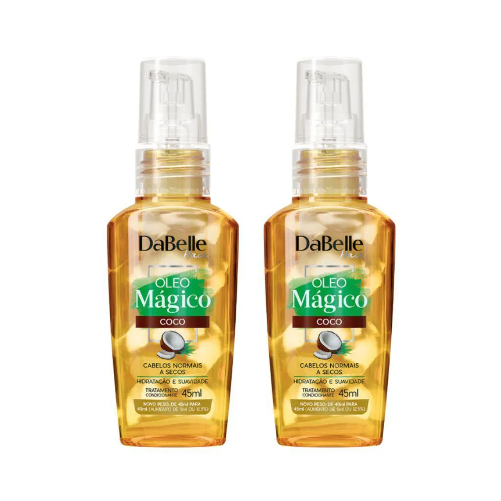Oleo Capilar Dabelle 45ml Magico Coco - Kit C / 2un