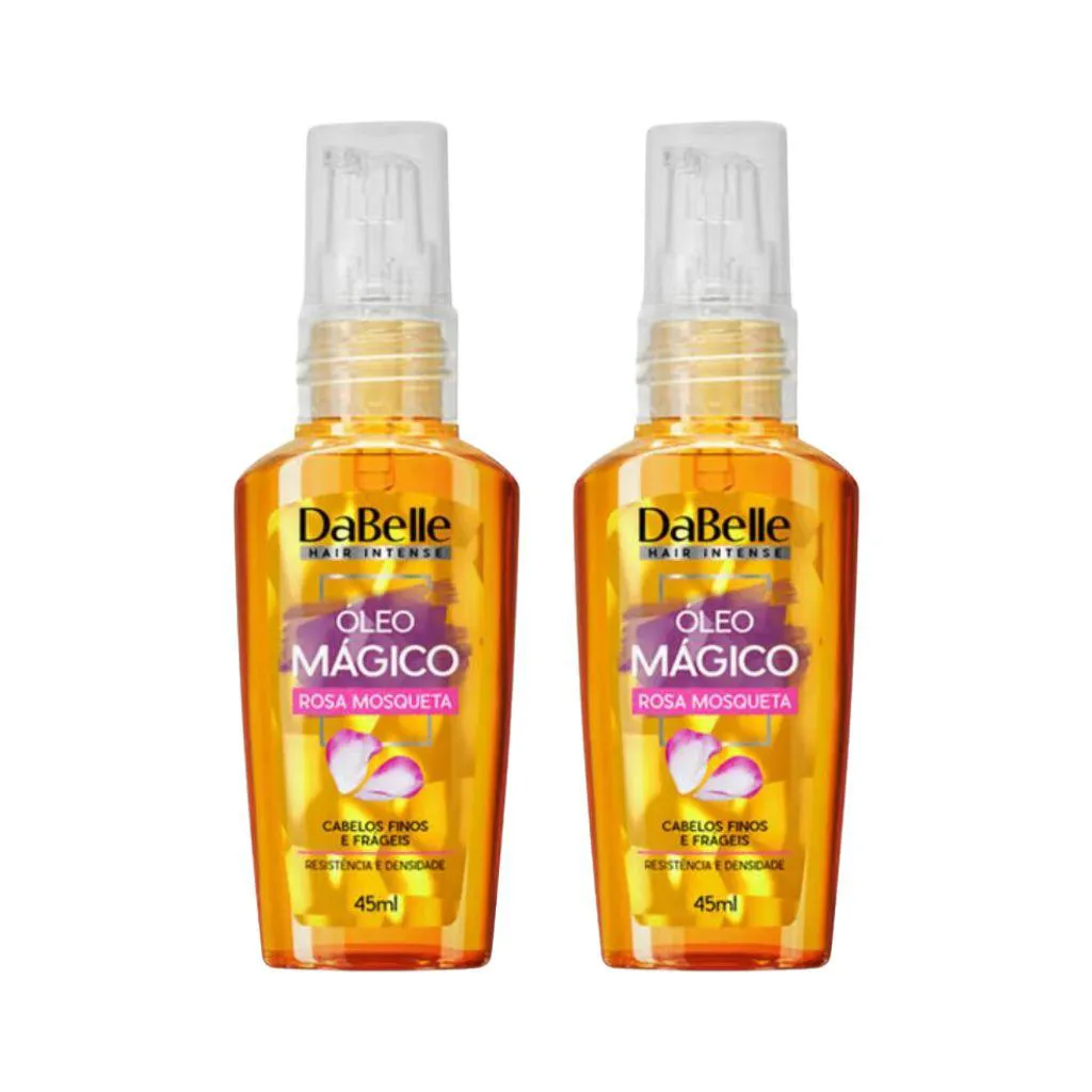 Oleo Capilar Dabelle 45ml Rosa Mosqueta - Kit C / 2un