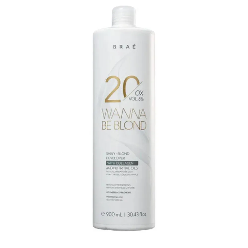 Braé Wanna Be Blond 6% Agua Oxigenada 20 Volumes 900ml