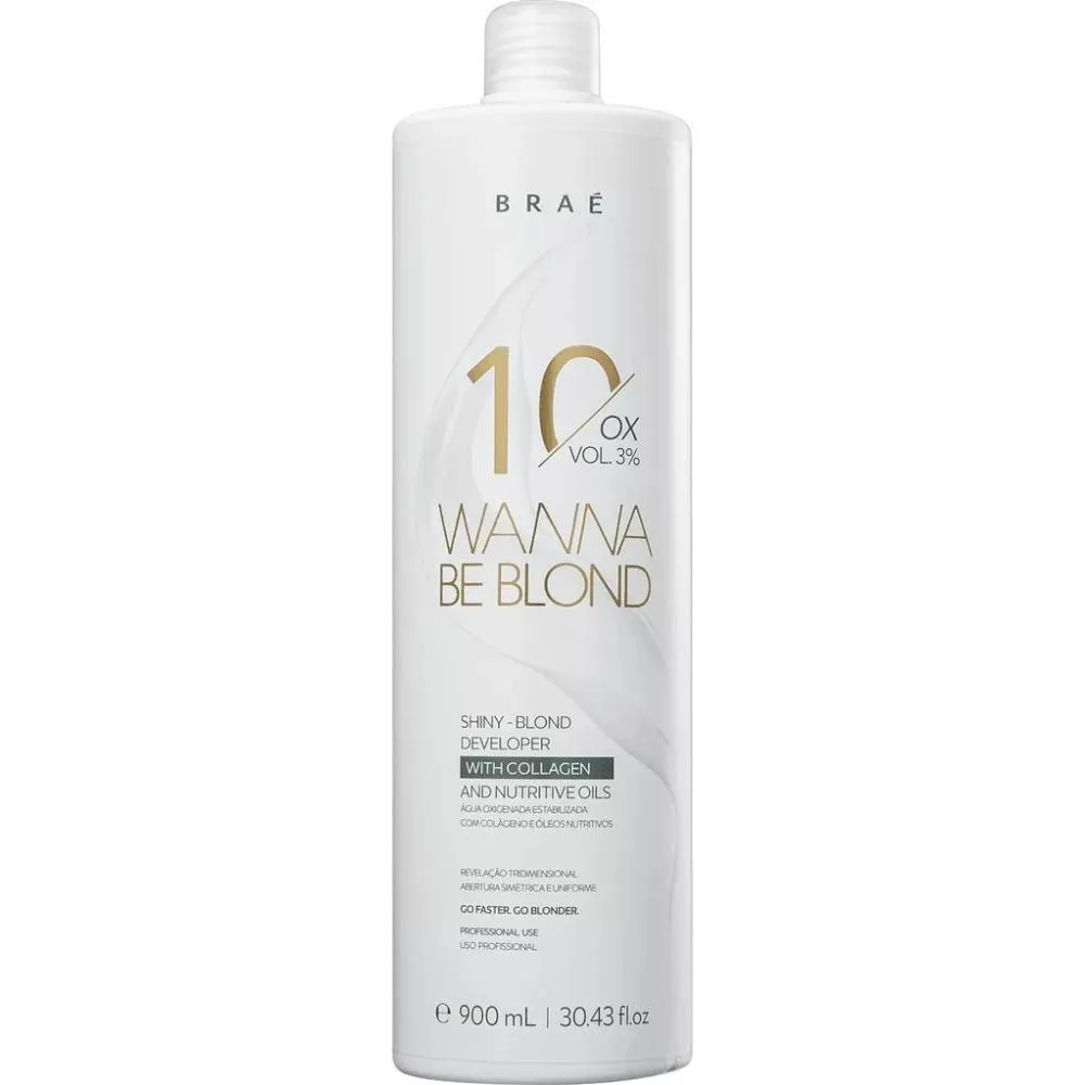 Wanna Be Blond Braé 3% Agua Oxigenada 10 Volumes 900ml