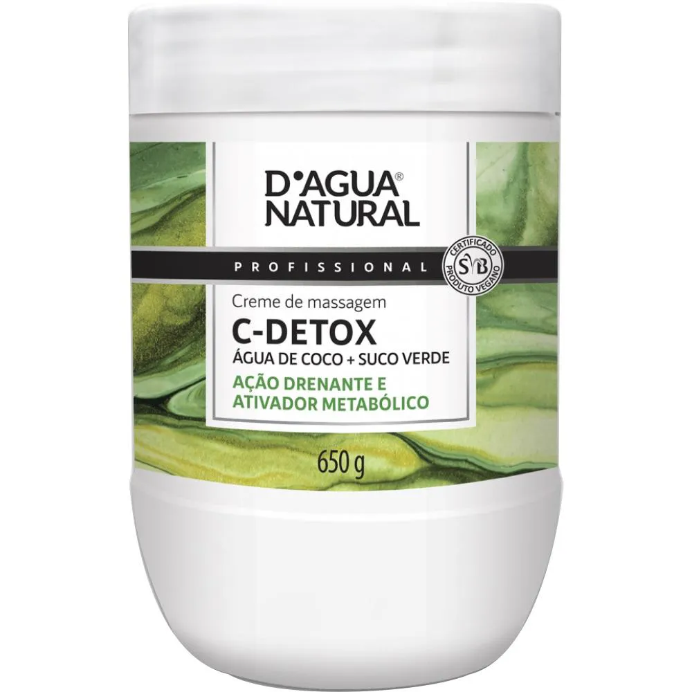 Creme de Massagem C - Detox Desintoxicante 650g Dagua Natural
