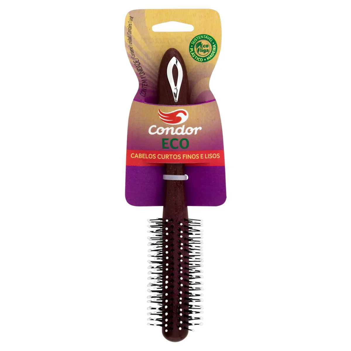 Escova para Cabelo Curto Fino e Liso Condor Eco