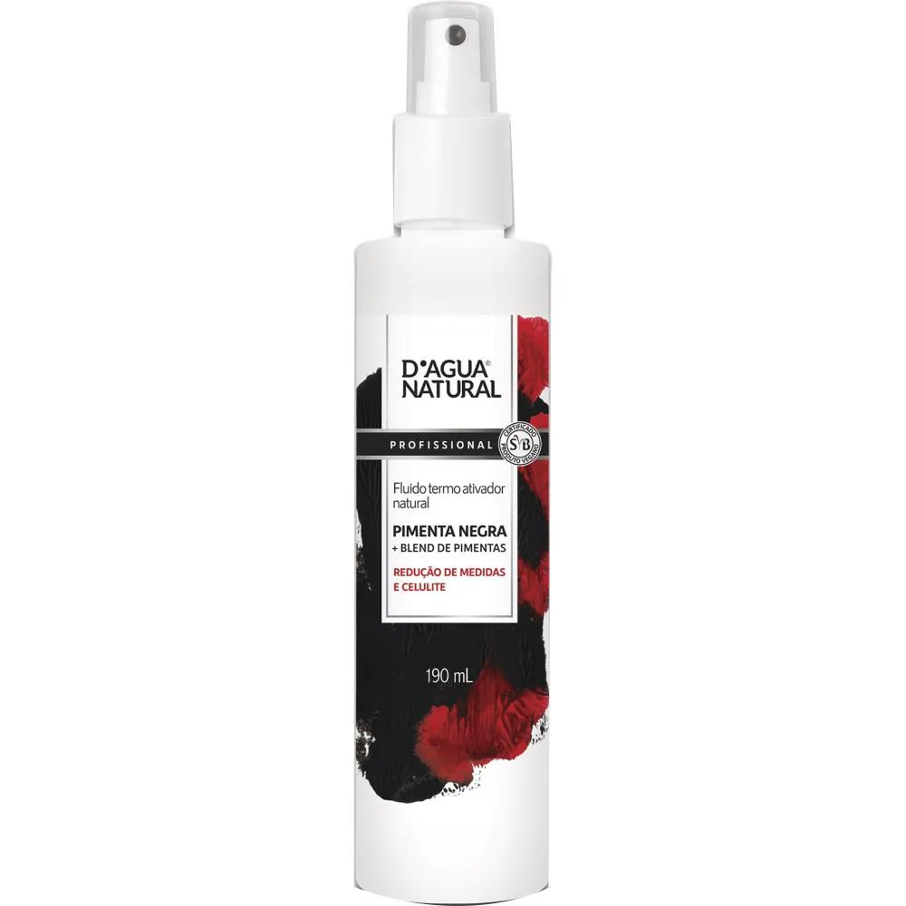 Fluido Termo Ativador Pimenta Negra 190ml Dagua Natural
