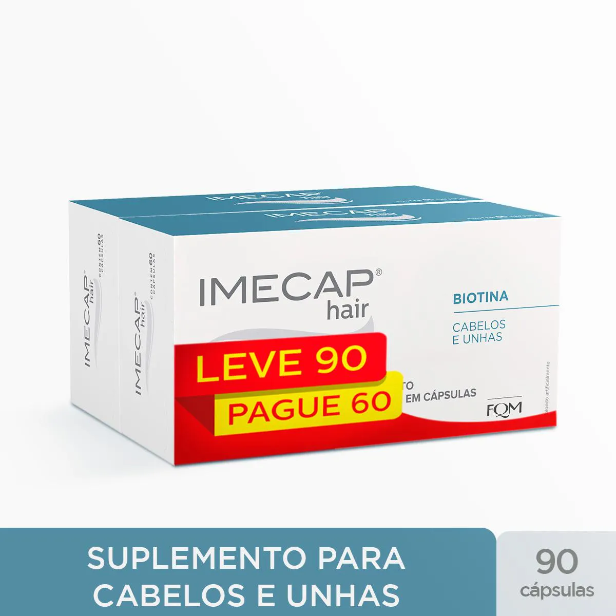 Suplemento Alimentar Imecap Hair Leve 90 Pague 60 cápsulas