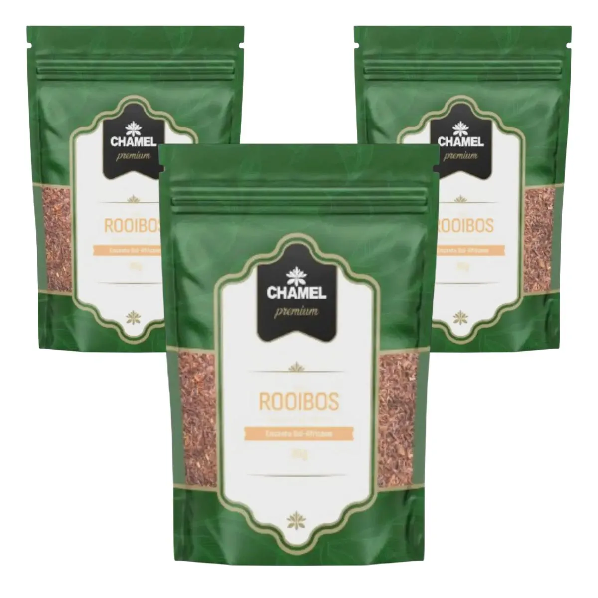 Kit 3 Chá de Rooibos para Infusão 30g Chamel Premium -chamel