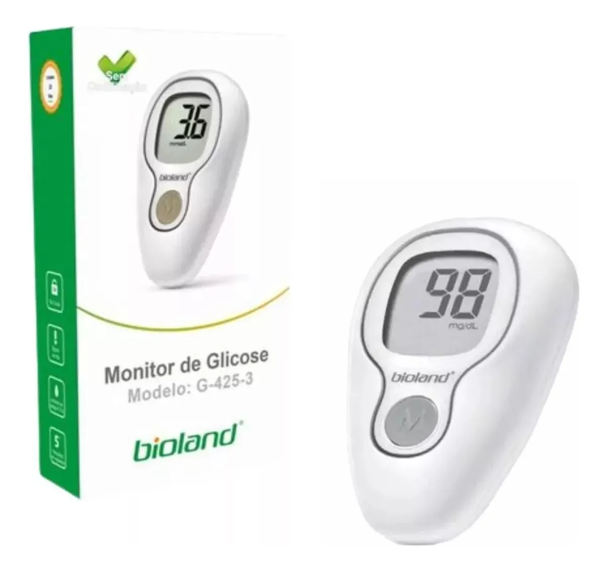 Glicosimetro Aparelho de Medir Glicose Glicemia No Sangue