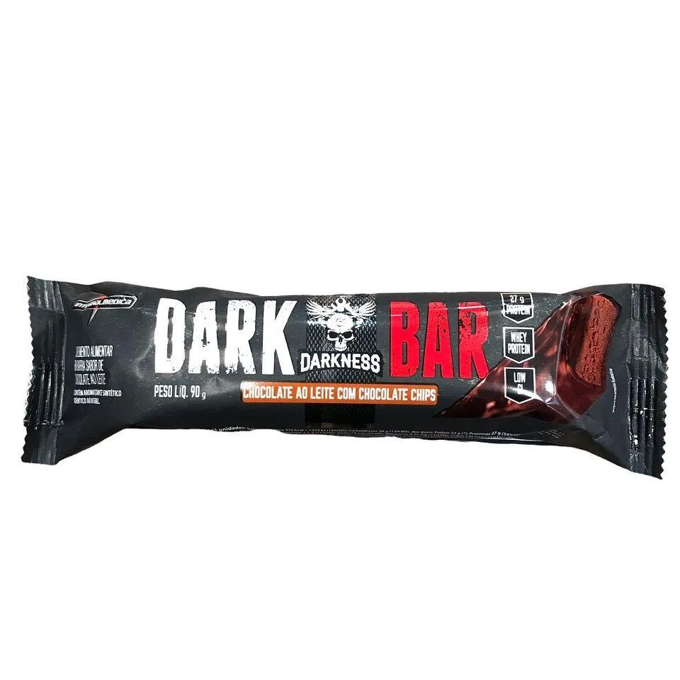 Dark Bar (90g) - Sabor: Chocolate Ao Leite C/ Choco Chips