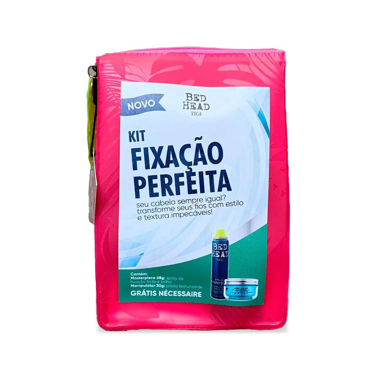 Kit Bed Head Tigi Fixação Perfeita Spray de Fixação Forte Masterpiece 68g + Pasta Texturizante Manipulator 30g + Necessaire