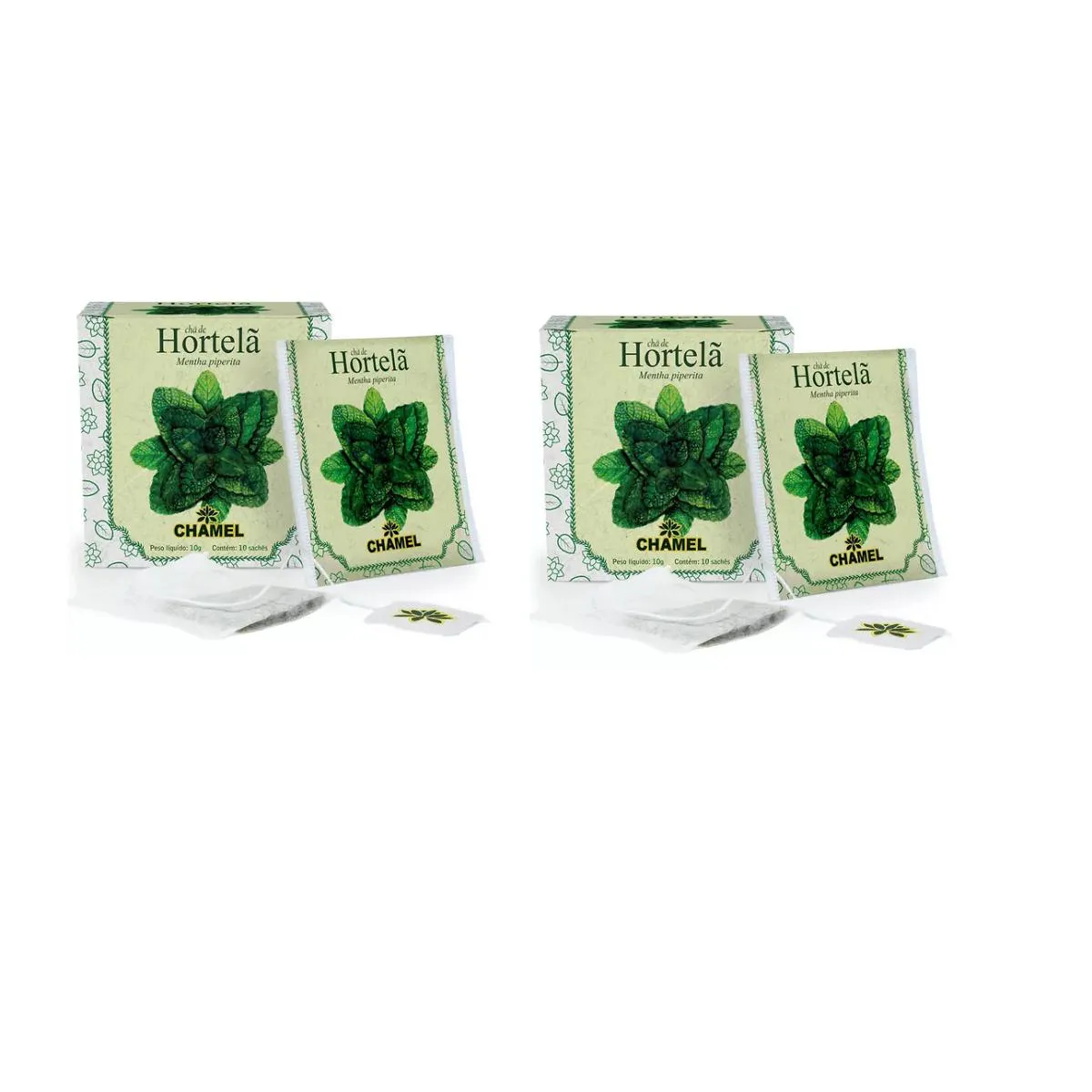 Kit 02 Caixinha com 10 Sachês de Chá de Hortelã - Chamel