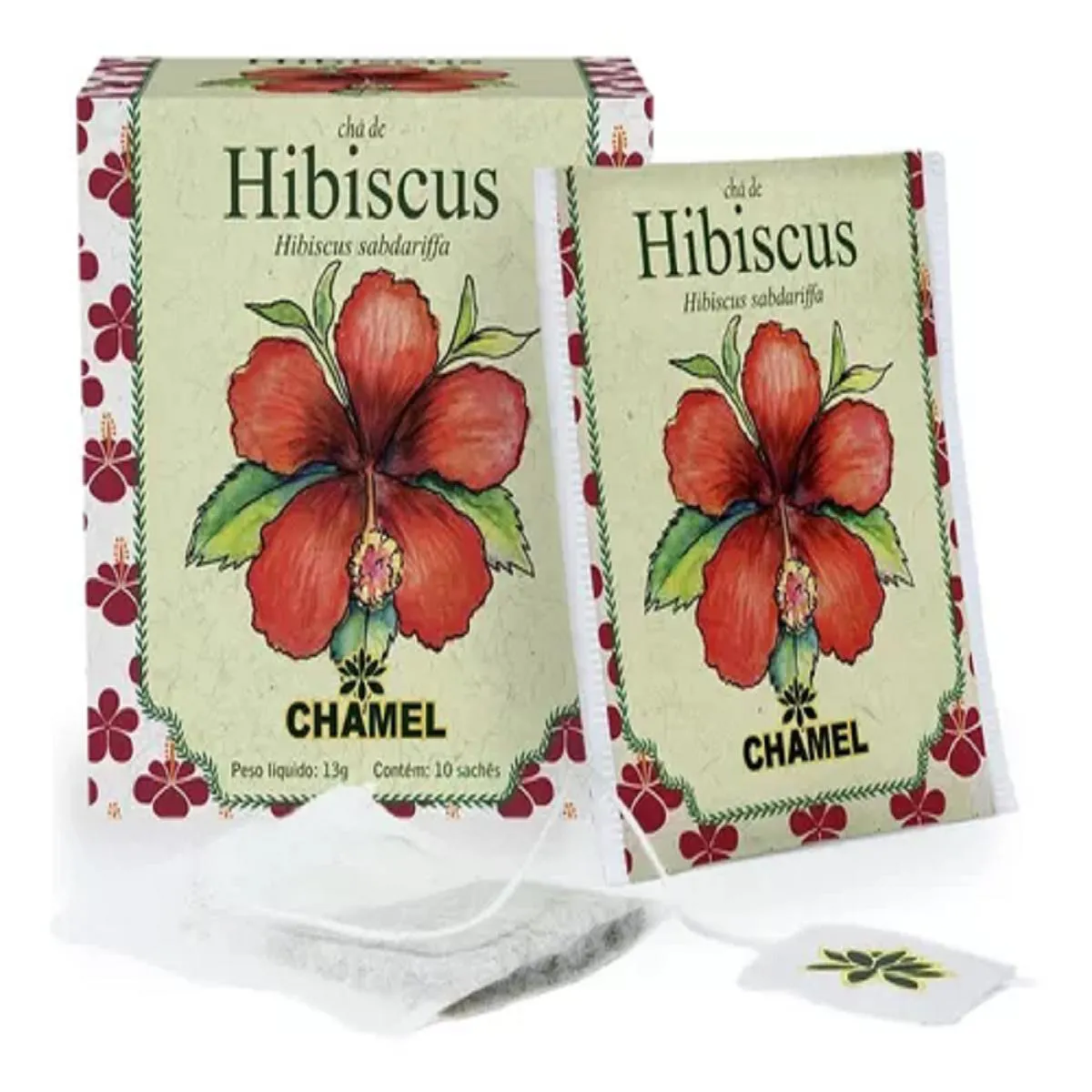 Chá de Hibiscus com 10 Sachês 13g - Chamel