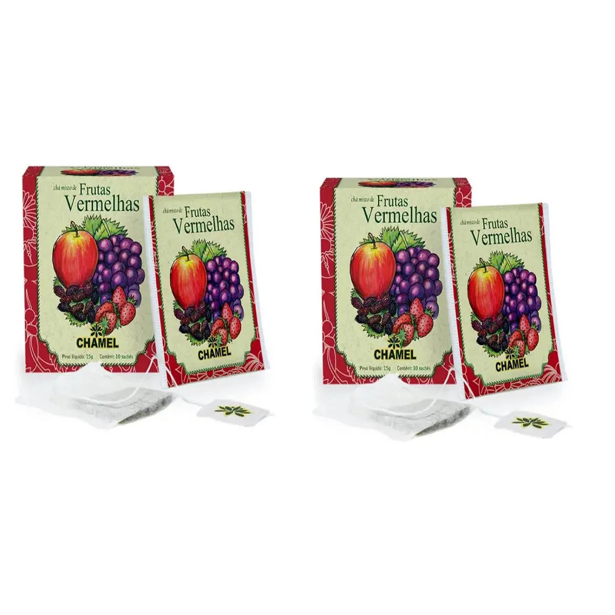 Kit 02 Chá Misto de Frutas Vermelhas com 10 Sachês - Chamel