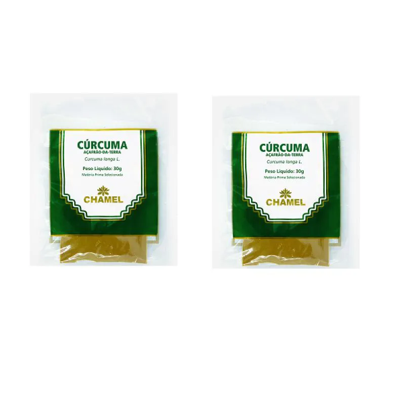 Kit 02 Pacote de Chá Cúrcuma 30g - Chamel