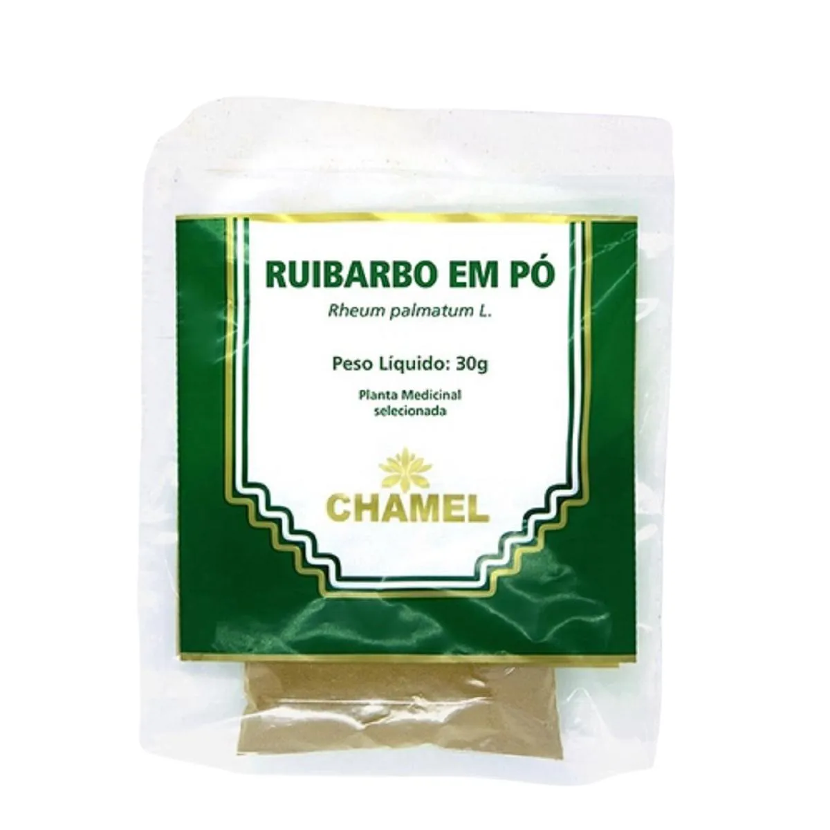 Pacote de Chá de Ruibarbo Pó 30g - Chamel