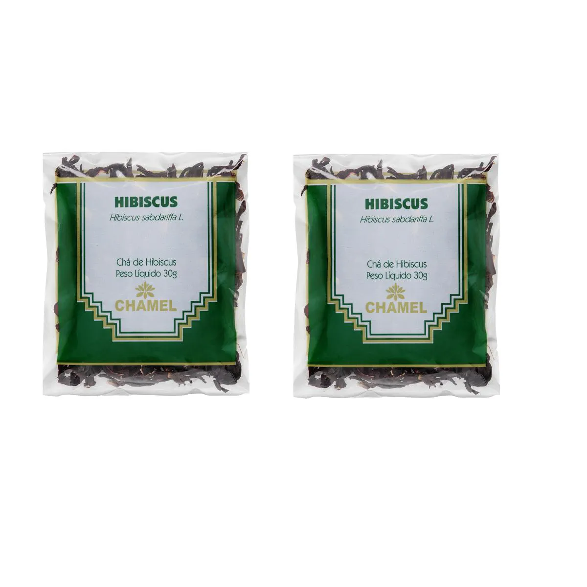Kit 02 Pacote para Chá Hibiscus 30g - Chamel