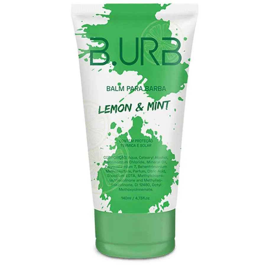 Balm para Barba Lemon & Mint Proteção Térmica E Solar 140ml Barba Urbana B.Urb