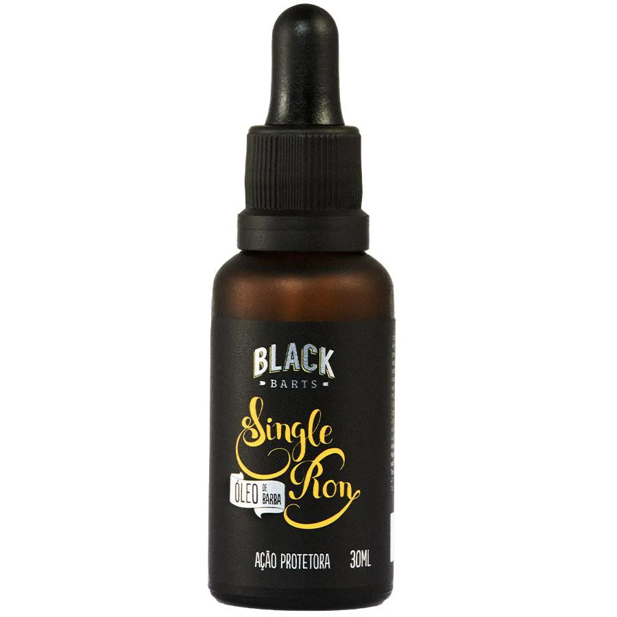 Óleo de Barba Amadeirado Ação Protetora Single Ron 30ml Black Barts
