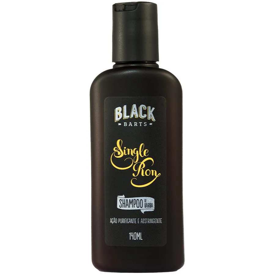 Shampoo de Barba Ação Purificante e Adstringente Single Ron 140ml Black Barts
