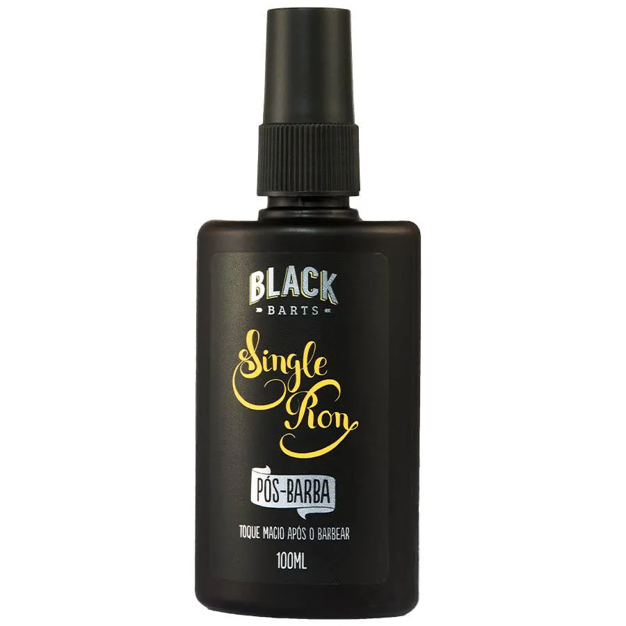Pós Barba Spray Toque Macio Após o Barbear Single Ron 100ml Black Barts