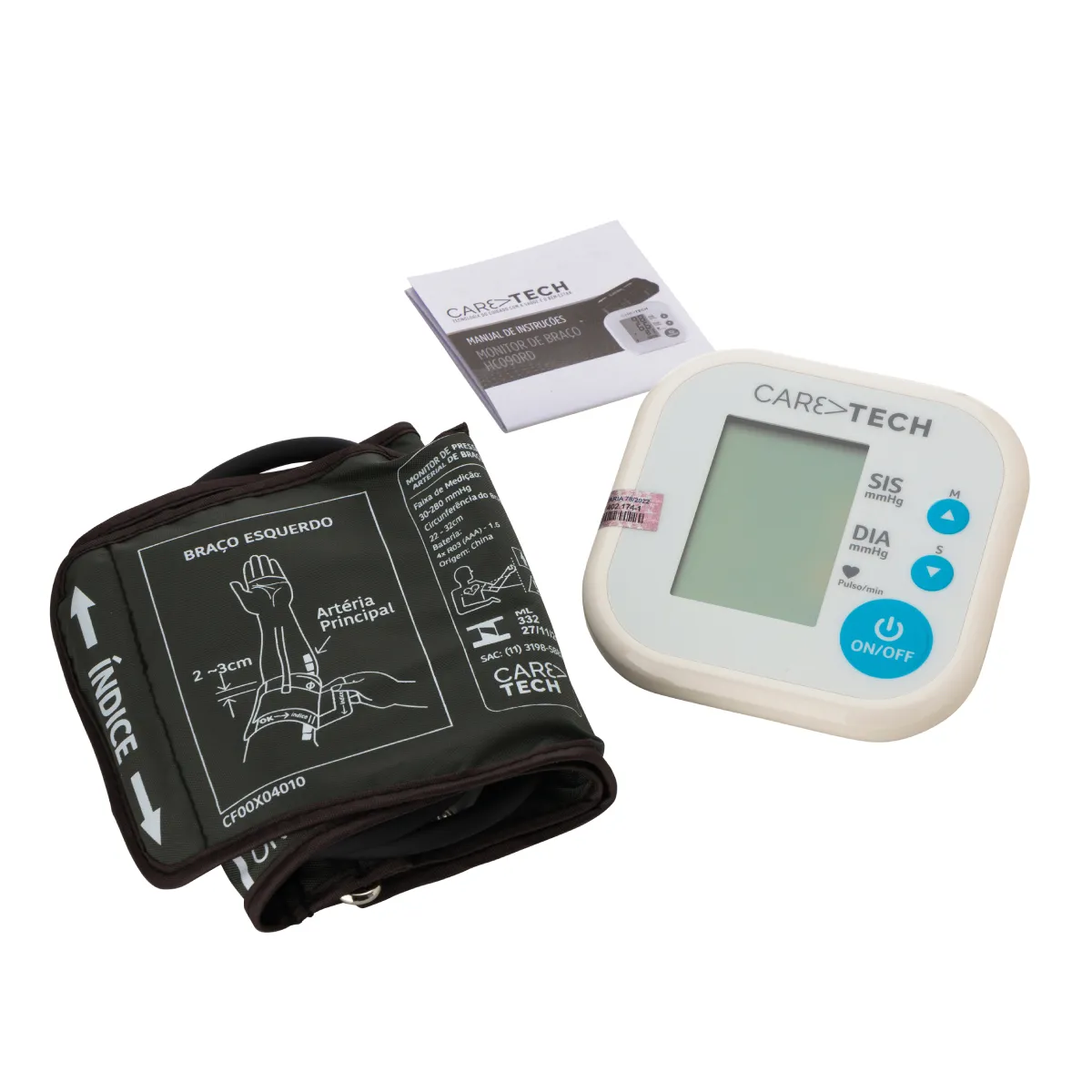 Monitor de Pressão Arterial de Braço Caretech HCogoRD 1 unidade