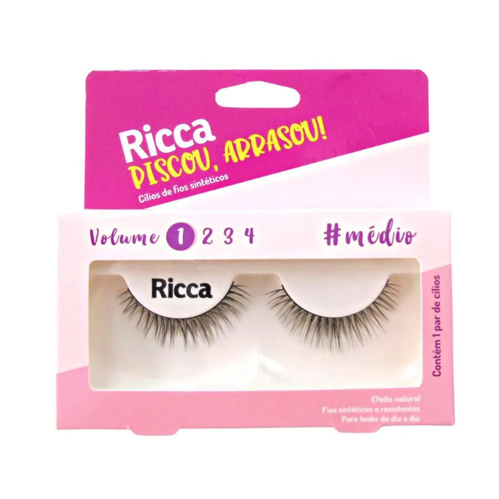 Cílios Postiços Ricca Belliz Piscou,arrasou Vol:1 Médio Cód.2673